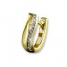 Silberdream GoldDream Creole Wellen Zirkonia Ohrring 333 Gelbgold Echtschmuck GDO532WY