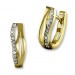 Silberdream GoldDream Creole Wellen Zirkonia Ohrring 333 Gelbgold Echtschmuck GDO532WY