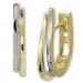 Silberdream GoldDream Creole Wellen zweifarbig Ohrring 333 Gold Echtschmuck GDO5662T