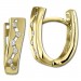 Silberdream GoldDream Creole Zickzack Zirkonia Ohrring 333 Gelbgold Echtschmuck GDO535WY