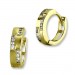 Silberdream GoldDream Creole Zirkonia weiß Ohrring 333 Gelbgold Echtschmuck GDO540WY