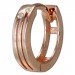 Silberdream GoldDream Creole Zirkonia Weiß Ohrring 333er Rosegold Echtschmuck GDO5011E