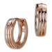 Silberdream GoldDream Creole Zirkonia weiß Ohrring 333er Rosegold Echtschmuck GDO5011E