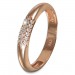 Silberdream GoldDream Gold Ring 3-reihig Zirkonia Gr.56 333er Rosegold GDR559E56
