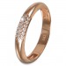 Silberdream GoldDream Gold Ring 3-reihig Zirkonia Gr.58 333er Rosegold GDR559E58