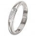 Silberdream GoldDream Gold Ring 3-reihig Zirkonia Gr.58 333er Weißgold GDR559J58