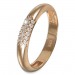 Silberdream GoldDream Gold Ring 3-reihig Zirkonia Gr.60 333er Rosegold GDR559E60