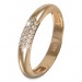 Silberdream GoldDream Gold Ring 3-reihig Zirkonia Gr.62 333er Rosegold GDR559E62