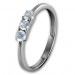 Silberdream GoldDream Gold Ring 3er Zirkonia weiß Gr.54 333er Weißgold GDR511J54