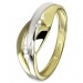 Silberdream GoldDream Gold Ring Bicolor Gr.60 333er Gelbgold GDR558T60