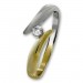 Silberdream GoldDream Gold Ring Bicolor Zirkonia weiß Gr.60 333er Gelbgold GDR533T60