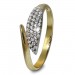 Silberdream GoldDream Gold Ring Blatt Gr.56 Zirkonia weiß 333er Gelbgold GDR517Y56
