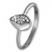 Silberdream GoldDream Gold Ring Blatt Zirkonia weiß Gr.58 333er Weißgold GDR506J58