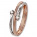 Silberdream GoldDream Gold Ring Boho zweifarbig Zirkonia Gr.58 333er Rosegold GDR532E58