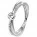 Silberdream GoldDream Gold Ring Crossed Gr.54 Zirkonia weiß 333er Weißgold GDR548J54