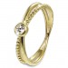 Silberdream GoldDream Gold Ring Crossed Gr.54 Zirkonia weiß 333er Gelbgold GDR548Y54