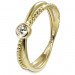 Silberdream GoldDream Gold Ring Crossed Gr.56 Zirkonia weiß 333er Gelbgold GDR548Y56