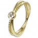 Silberdream GoldDream Gold Ring Crossed Gr.58 Zirkonia weiß 333er Gelbgold GDR548Y58