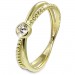 Silberdream GoldDream Gold Ring Crossed Gr.60 Zirkonia weiß 333er Gelbgold GDR548Y60
