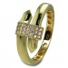 Silberdream GoldDream Gold Ring Glamour Gr.58 Zirkonia weiß 333er Gelbgold GDR546Y58