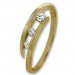 Silberdream GoldDream Gold Ring Gr.54 3er Zirkonia weiß 333er Gelbgold GDR529Y54