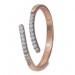 Silberdream GoldDream Gold Ring Gr.54 Line Zirkonia weiß 333er Roségold GDR524E54