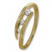 Silberdream GoldDream Gold Ring Gr.56 3er Zirkonia weiß 333er Gelbgold GDR529Y56