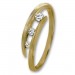 Silberdream GoldDream Gold Ring Gr.58 3er Zirkonia weiß 333er Gelbgold GDR529Y58