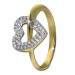 Silberdream GoldDream Gold Ring Gr.58 Herz Zirkonia 333er Gelbgold GDR521Y58