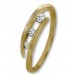 Silberdream GoldDream Gold Ring Gr.60 3er Zirkonia weiß 333er Gelbgold GDR529Y60