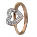 Silberdream GoldDream Gold Ring Gr.60 Herz Zirkonia 333er Rosegold GDR521E60