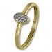Silberdream GoldDream Gold Ring Oval Zirkonia weiß Gr.54 333er Gelbgold GDR507Y54