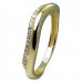 Silberdream GoldDream Gold Ring Welle Gr.58 Zirkonia weiß 333er Gelbgold GDR539Y58