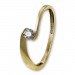 Silberdream GoldDream Gold Ring Welle Zirkonia Gr.54 333er Gelbgold GDR530Y54