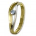 Silberdream GoldDream Gold Ring Welle Zirkonia weiß Gr.54 333er Gelbgold GDR510T54