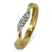 Silberdream GoldDream Gold Ring Welle Zirkonia weiß Gr.60 333er Gelbgold GDR501Y60