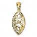 Silberdream GoldDream Kettenanhänger Blatt Zirkonia 333 Gold Anhänger Echtschmuck GDH5060Y