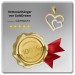 Silberdream GoldDream Kettenanhänger Doppelherz Zweifarbig 333 Gelbgold Echtschmuck GDH5065Y