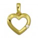 Silberdream GoldDream Kettenanhänger Herz Zirkonia 375 Gold Anhänger Echtschmuck GDH003Y