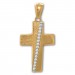 Silberdream GoldDream Kettenanhänger Kreuz Zirkonia 333 Gold Anhänger Echtschmuck GDH514WY