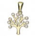 Silberdream GoldDream Kettenanhänger Lebensbaum Zirkonia weiß 333 Gold Echtschmuck GDH5066Y