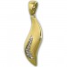 Silberdream GoldDream Kettenanhänger Welle Zirkonia 333 Gold Anhänger Echtschmuck GDH500Y