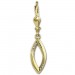 Silberdream GoldDream Ohrhänger Blatt Offen Zirkonia Weiß Ohrring 333er Gold GDO551WY