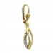 Silberdream GoldDream Ohrhänger Blatt Zirkonia Weiß Ohrring 333 Gold Echtschmuck GDO5173Y