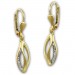Silberdream GoldDream Ohrhänger Blatt Zirkonia weiß Ohrring 333 Gold Echtschmuck GDO5173Y