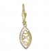 Silberdream GoldDream Ohrhänger Blatt Zirkonia Weiß Ohrring 333er Gold GDO5647Y