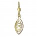 Silberdream GoldDream Ohrhänger Blatt Zirkonia Weiß Ohrring 333er Gold GDO5647Y