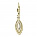 Silberdream GoldDream Ohrhänger Blatt Zirkonia Weiß Ohrring 333er Gold GDO5644Y