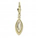 Silberdream GoldDream Ohrhänger Blatt Zirkonia Weiß Ohrring 333er Gold GDO5644Y