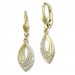Silberdream GoldDream Ohrhänger Blatt Zirkonia weiß Ohrring 333er Gold GDO552WY